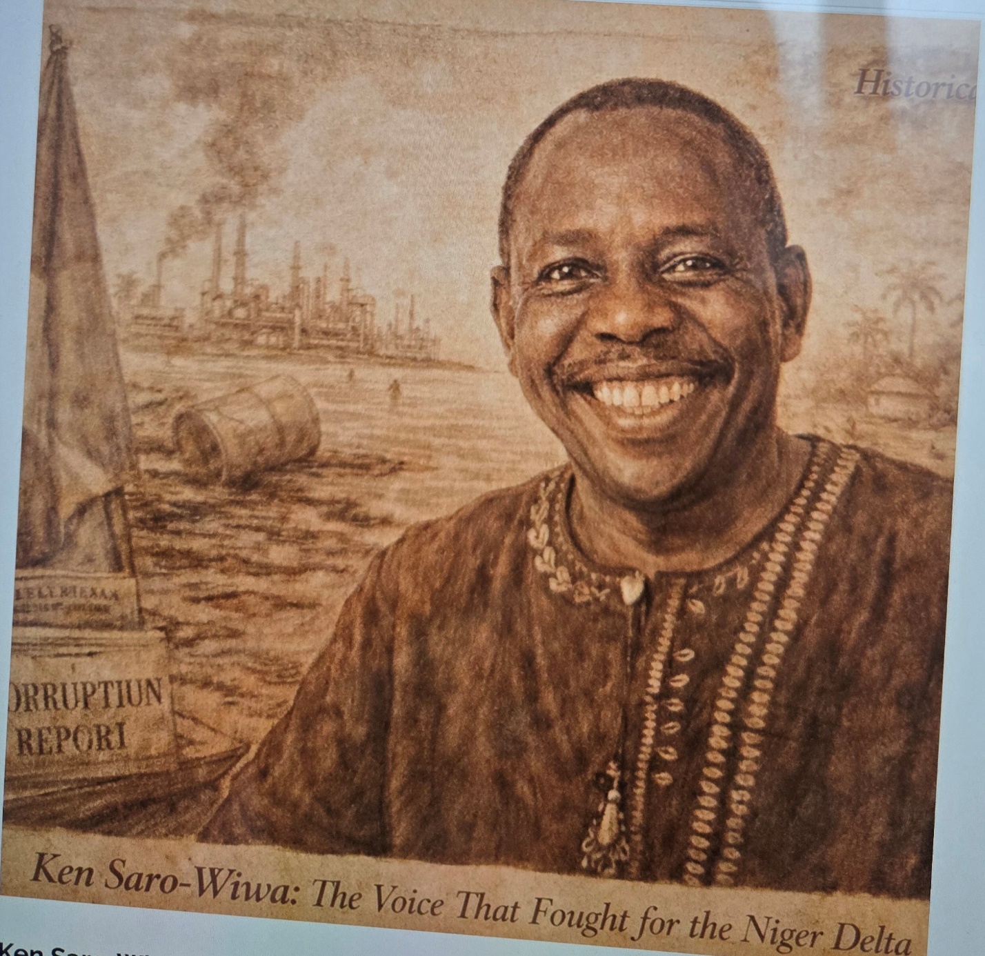 Ken Saro-Wiwa Portrait Illustration